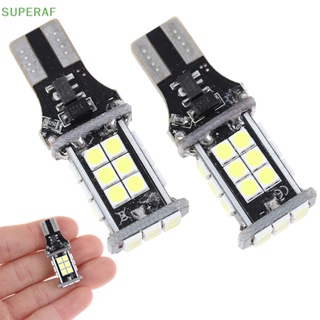 Superaf ขายดี หลอดไฟถอยหลังรถยนต์ LED T15 W16W 24 SMD 3030 921 912 สีขาว 2 ชิ้น