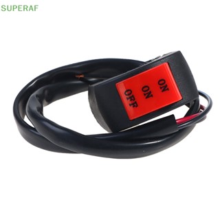 Superaf ปุ่มสวิตช์ไฟหน้า LED สามเส้น สําหรับรถจักรยานยนต์