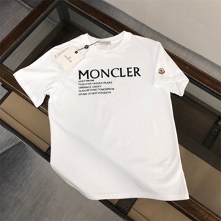 Mo66ncl- เสื้อยืดแขนสั้น พิมพ์ลายโลโก้ สวมใส่สบาย สไตล์ลําลอง แฟชั่น สําหรับผู้ชาย และผู้หญิง Fge