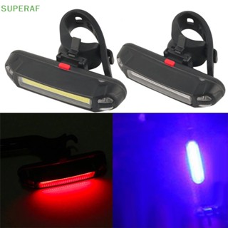 Superaf ไฟท้ายจักรยาน LED 5 ดวง ชาร์จ USB เพื่อความปลอดภัย