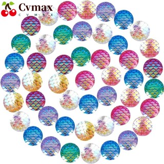 Cvmax ลูกปัดเรซิ่น รูปเกล็ดปลานางเงือก 12 มม. 15 สี สําหรับสร้อยคอ