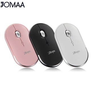 Jomaa เมาส์บลูทูธไร้สาย 2.4G บางพิเศษ พร้อมแบตเตอรี่ อลูมิเนียมอัลลอยด์ สําหรับแล็ปท็อป คอมพิวเตอร์