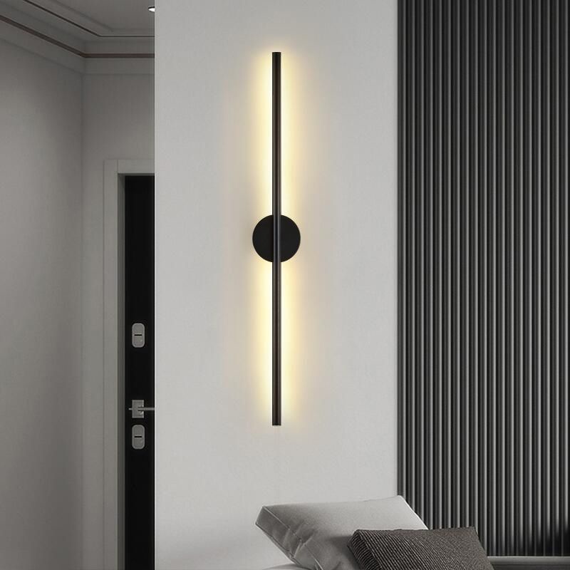 โมเดิร์น Simple Wall Light ในร่ม Led Strip Creative ห้องนั่งเล่นทีวีห้องนอนข้างเตียงพื้นหลัง Line โคมไฟติดผนัง Hiasan Dinding ร่วง Tamu Bilik Tidur Lampu