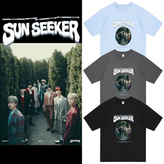 เสื้อยืดลําลอง ผ้าฝ้าย แขนสั้น คอกลม พิมพ์ลาย Kpop CRAVITY SUN SEEKER สําหรับผู้ชาย และผู้หญิง