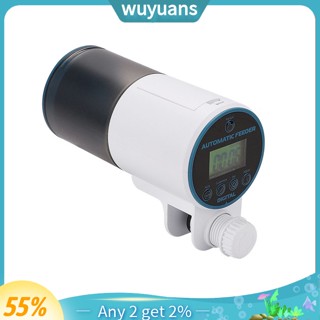 Wuyuans เครื่องให้อาหารปลาอัตโนมัติ หน้าจอดิจิทัล ขนาดใหญ่ 200 มล. สําหรับตู้ปลา