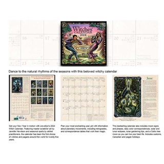 Witchess Calendar, Paper Time Planning 2024 Calendar, Creative Years Gifts Wall Decor Gift Hanging Calendar Wall