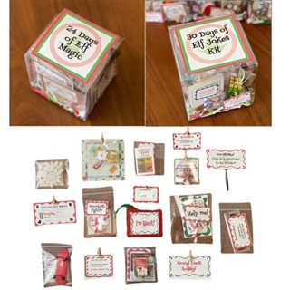 Elf Kit 24/30 Days of Christmas, Elf Activities Elf Pranks, Elf Props Funny Plastics Best Christmas Countdown