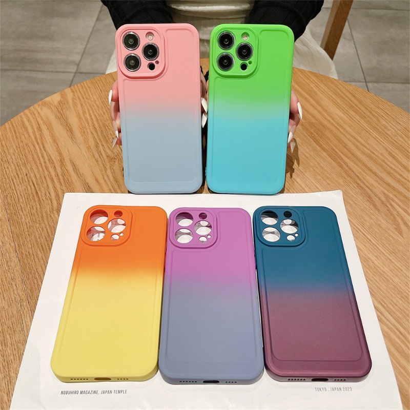 เคสซิลิโคนนิ่ม ไล่โทนสี กันกระแทก สําหรับ Xiaomi Redmi 10 11 12 13 Pro Poco M3 F5 X5 Pro