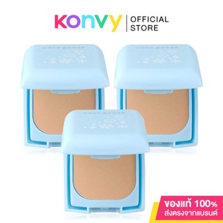 [แพ็คสาม] Cute Press Evory Snow Whitening &amp; Oil Control Foundation Powder SPF30/PA++ [5g x 3pcs] #N2 แป้งผสมรองพื้น.