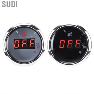 Sudi Fuel Level Display 2in Gauge  Digital Smart Red Light Alarm for Marine Boat Car Stainless Steel