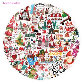 [technicolor] สติกเกอร์ ลายกวาง ซานตาคลอส สโนว์แมน สําหรับตกแต่งกระเป๋าเดินทาง สเก็ตบอร์ด DIY 60 ชิ้น