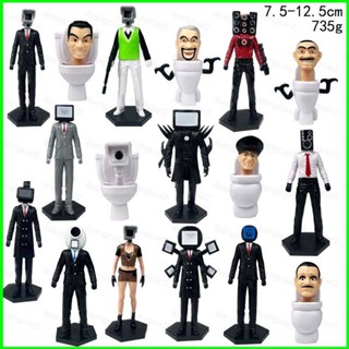 Yb2 โมเดลตุ๊กตาฟิกเกอร์ Skibidi Toilet Action Figure Police Toilet Titan Speaker Man TV Man ของเล่นสําหรับเด็ก 17 ชิ้น BY2