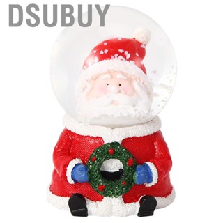 Dsubuy Mini Luminous Santa Claus Crystal Ball Ornament Holiday Snowman Desktop Figurines for Christmas Gift Festive Home Décor Party Favor