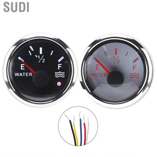 Sudi Water Level Meter 52mm/2in Gauges 9‑32V DC Smart Alarm for Marine Boat RV 0‑190ohm European