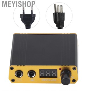 Meyishop Professional Mini Tattoo Machine Power Supply LCD Display Black 100‑230V