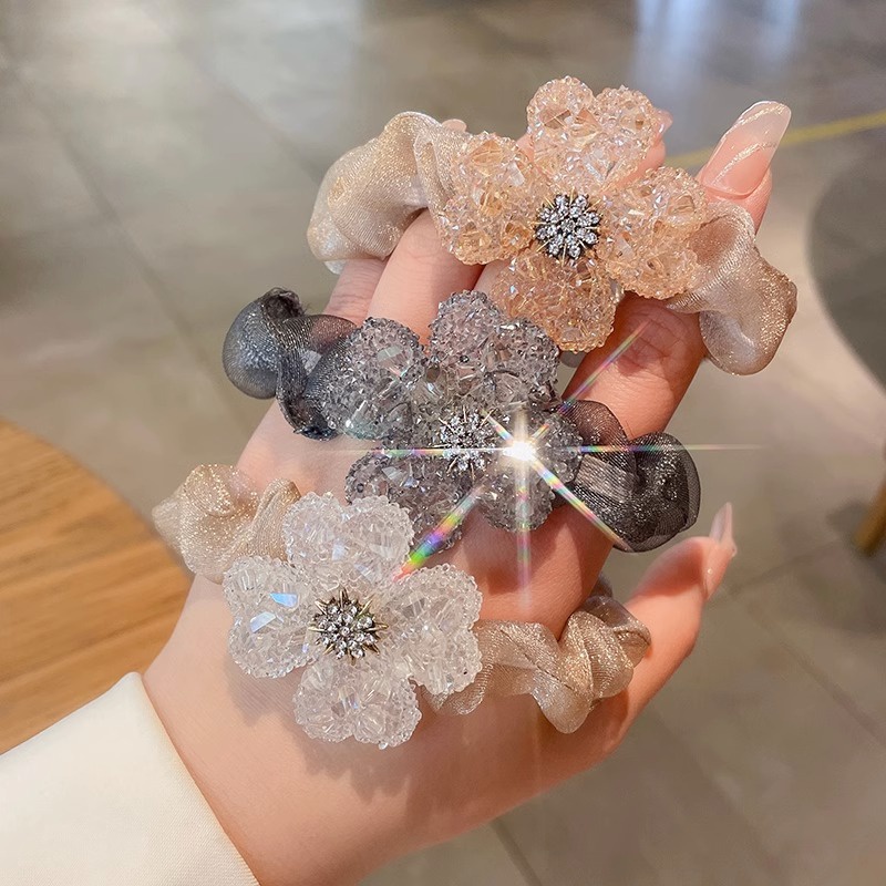สไตล์ใหม่ ยางรัดผม พลอยเทียม น่ารัก เด็กผู้หญิง สี่ใบโคลเวอร์ ยางรัดผม แฟชั่น เครื่องประดับผม