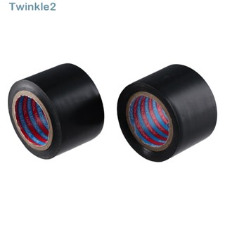 Twinkle เทปพันสายไฟ PVC 2 นิ้ว x 49 ฟุต สําหรับช่างไฟฟ้า ในร่ม กลางแจ้ง 2 ม้วน