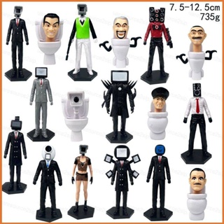 Kts โมเดลตุ๊กตาฟิกเกอร์ Skibidi Toilet Action Figure Police Toilet Titan Speaker Man TV Man ของเล่นสําหรับเด็ก 17 ชิ้น