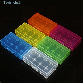 Twinkle กล่องแบตเตอรี่ พลาสติก AA 18650 4 AA 18350 กันลื่น แบบพกพา ชาร์จซ้ําได้