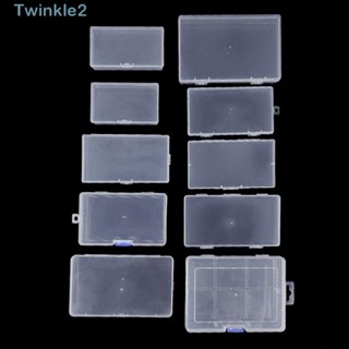 Twinkle กล่องพลาสติกใส ทรงสี่เหลี่ยม สําหรับเก็บเครื่องประดับ ลูกปัด