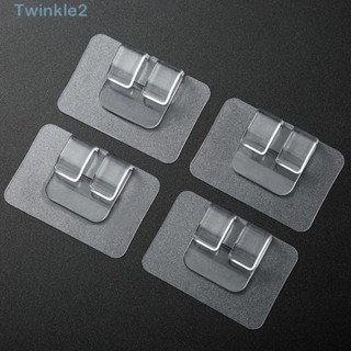 Twinkle 20 ชิ้น ตะขอกาว ไร้รอยต่อ แข็งแรง เหนียว กันน้ํา รถ แผ่นรองพื้น สายไฟ คลิป