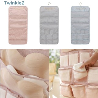 Twinkle กระเป๋าโพลีเอสเตอร์ แบบแขวน 13 ช่อง ประหยัดพื้นที่ ซักได้ สําหรับจัดเก็บชุดชั้นใน ถุงเท้า หอพัก