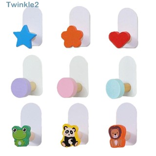 Twinkle ตะขอไม้แขวนผ้าขนหนู ไม่ต้องเจาะผนัง สไตล์สร้างสรรค์