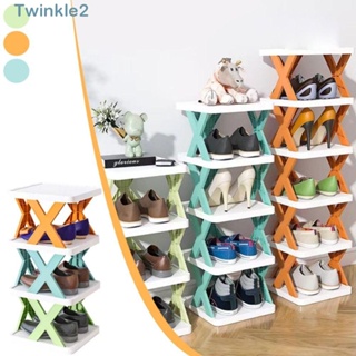 Twinkle ชั้นวางรองเท้า แบบแคบ 2 3 ชั้น สําหรับครัวเรือน DIY