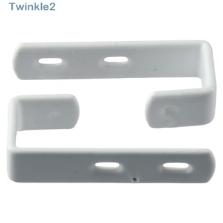 Twinkle ตะขอ PVC ทรงโค้ง สองชั้น 25 บอร์ด สีขาว สําหรับสกรูเตียงนอน ห้องนอน 5 ชิ้น