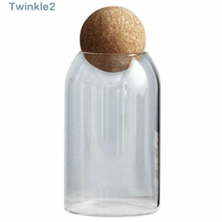 Twinkle โหลแก้วใส่ชา กาแฟ น้ําตาล พร้อมจุกปิด