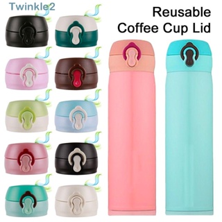 Twinkle ฝาปิดแก้วกาแฟ ซิลิโคน เส้นผ่าศูนย์กลางด้านใน 54 มม. ใช้ซ้ําได้ แบบเปลี่ยน 2 ชิ้น