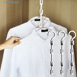 Twinkle ไม้แขวนเสื้อพลาสติก 4 ชั้น กันลื่น ประหยัดพื้นที่ อเนกประสงค์ สําหรับตู้เสื้อผ้า