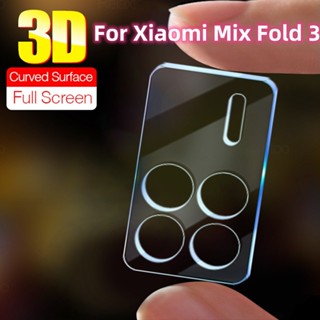 3D Curved Tempered Glass Clear Film For Xiaomi Mix Fold 3 Fold3 MixFold3 5G 2023 Transparent Camera Lens Screen Protector HD Full Coverage Protection Glass Film Back Cover