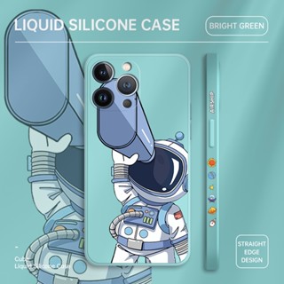 เคสโทรศัพท์มือถือ ซิลิโคน กันรอยกล้อง ลายการ์ตูนนักบินอวกาศ สําหรับ Samsung A10 A10s A11 A12 A13 A14