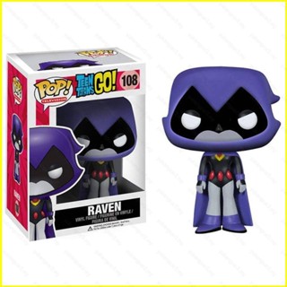 ใหม่ โมเดลฟิกเกอร์ FUNKO POP Teen Titans Raven ของเล่น ของสะสม สําหรับตกแต่งบ้าน เก็บสะสม