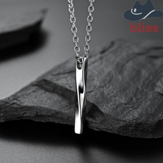 Bliss สร้อยคอโซ่จัมเปอร์ แบบเกลียว ทรงสี่เหลี่ยมผืนผ้า เรียบง่าย เครื่องประดับแฟชั่น