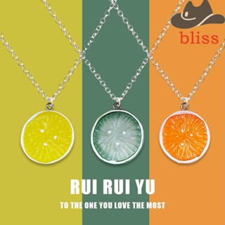 Bliss สร้อยคอโชคเกอร์ แฮนด์เมด ลายเลม่อน สไตล์เกาหลี สร้างสรรค์ ของขวัญ สําหรับเด็ก