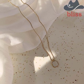 Bliss สร้อยคอ จี้เปลือกหอย เรียบง่าย เครื่องประดับแฟชั่น สําหรับผู้หญิง