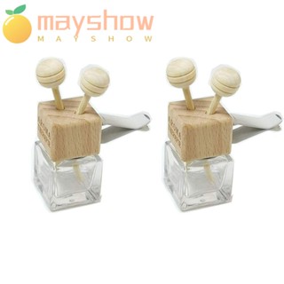 Mayshow จี้ขวดน้ําหอมเปล่า 8 มล. สีโปร่งใส สําหรับแขวนตกแต่งรถยนต์