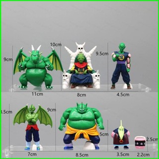 โมเดลฟิกเกอร์ อนิเมะ Dragon Ball Piccolo Family Action Figure Tambourine Cymbal Drum Cookers ของเล่นสําหรับเด็ก 7 ชิ้น