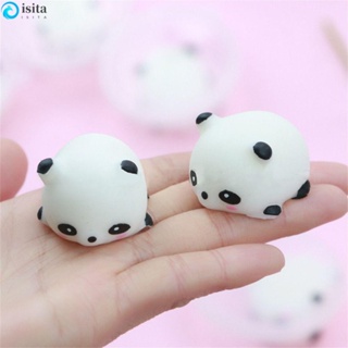 Isita ของเล่นบีบแพนด้า TPR สําหรับ Kawaii Mochi Panda