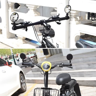 🚲เตรียมจัดส่ง✅กระจกจักรยาน อุปกรณ์จักรยาน การหมุน 360° จับปลายแฮนด์ กระจกมองหลัง