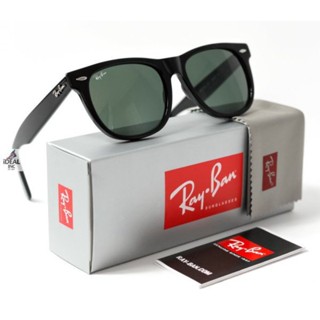 Rayban Wayfarer เลนส์กรอบ สีดํา สีเขียว RB2140 1 TlWK