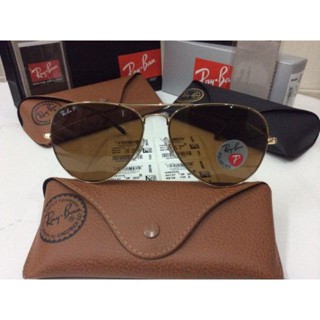 Rayban ของแท้ แว่นตากันแดด Pilot Italy Wayfarer Pilot 100% Luxottica 3025 26 001 57 APHO 5gvo