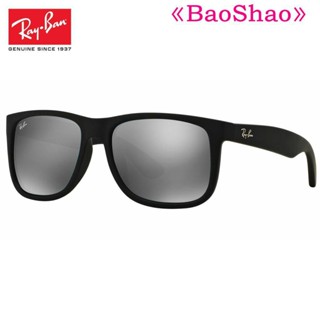 [ของแท้] แว่นตากันแดด Rayban Justin Rb4165 622 6G 58 สีเทาดํา สีเงิน