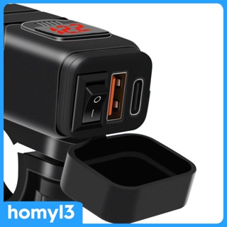 [Homyl3] อุปกรณ์ชาร์จ USB พร้อมโวลต์มิเตอร์ 12V-24V สําหรับกล้องสมาร์ทโฟน