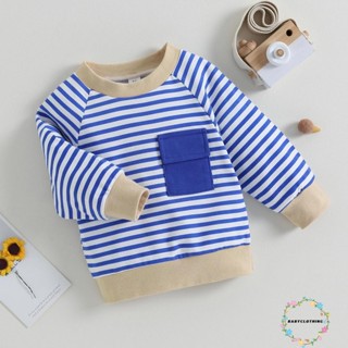 Babyclothes- เสื้อกันหนาว แขนยาว พิมพ์ลายทาง ลําลอง ฤดูใบไม้ร่วง สําหรับเด็กวัยหัดเดิน เด็กทารกแรกเกิด เด็กผู้ชาย เด็กผู้หญิง