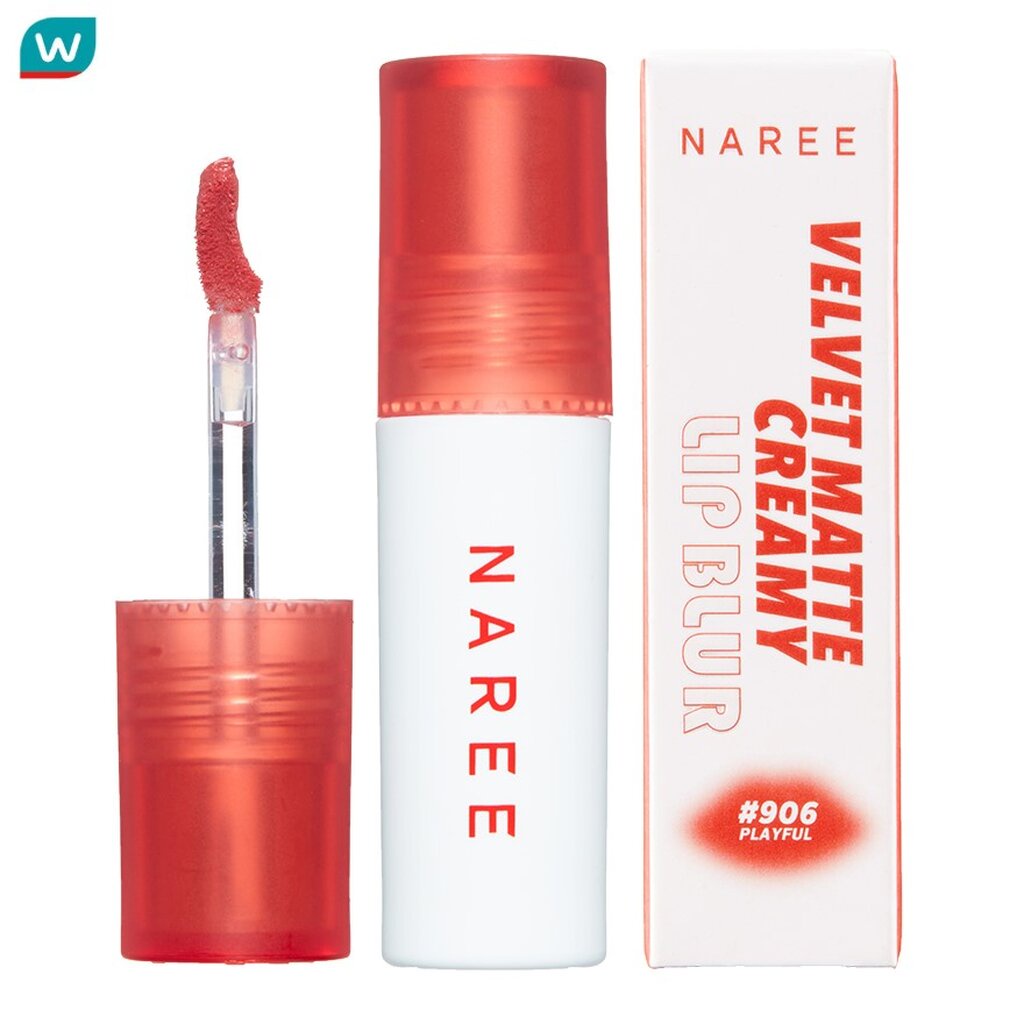 Naree นารี เวลเวท แมท ครีมมี่ ลิป เบลอ 3ก. 906 เพลย์ฟูล