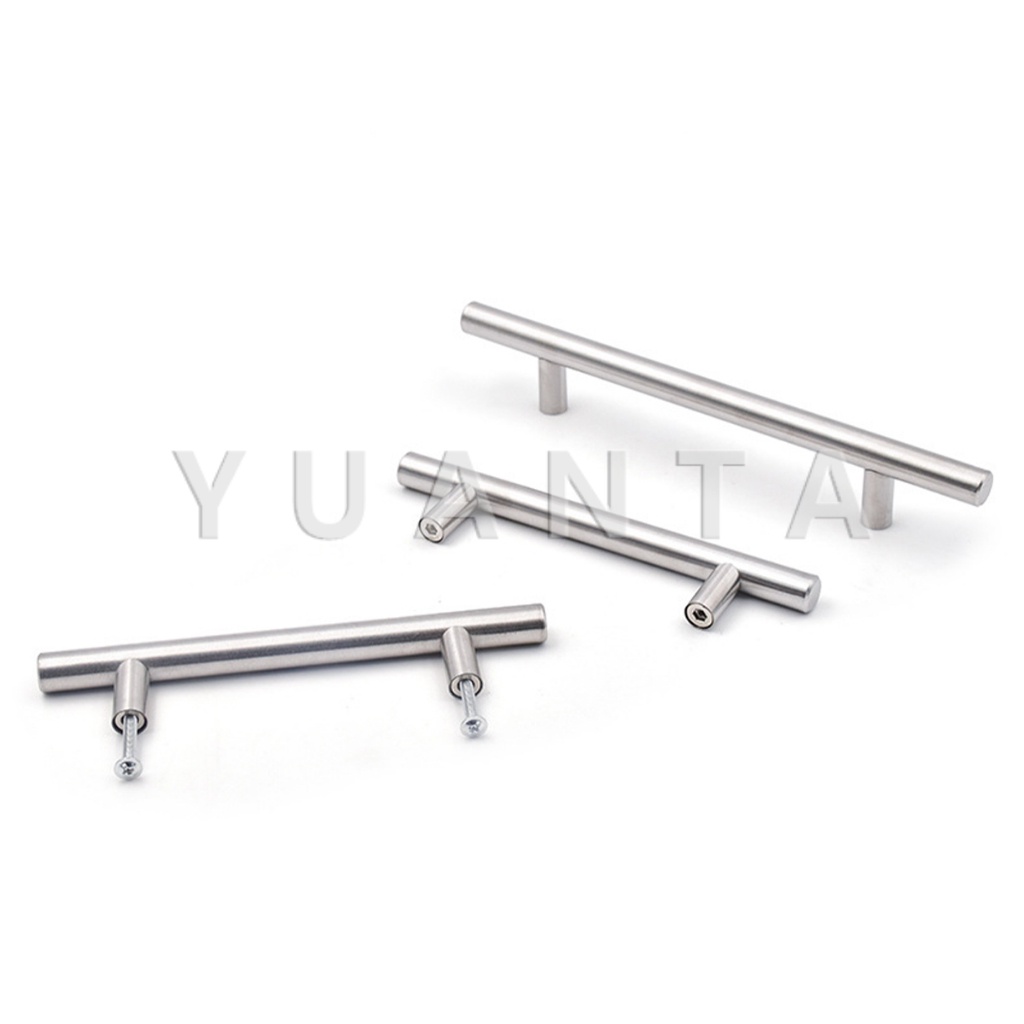 Yuanta มือจับประตู ตู้ ลิ้นชัก วัสดุสแตนเลสสีขาว สไตล์นอร์ดิก  มีหลายขนาด cabinet handle