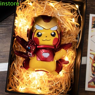 Instore ฟิกเกอร์ การ์ตูนโปเกม่อน Iron Man ของขวัญวันเกิด ตกแต่งรถ ของเล่นเด็ก คอสเพลย์ ปิกาจู